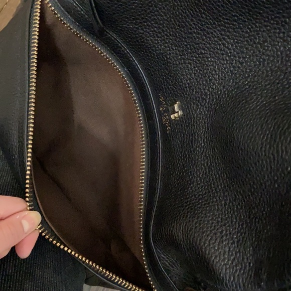 Black leather Henri Bendel backpack main image 4